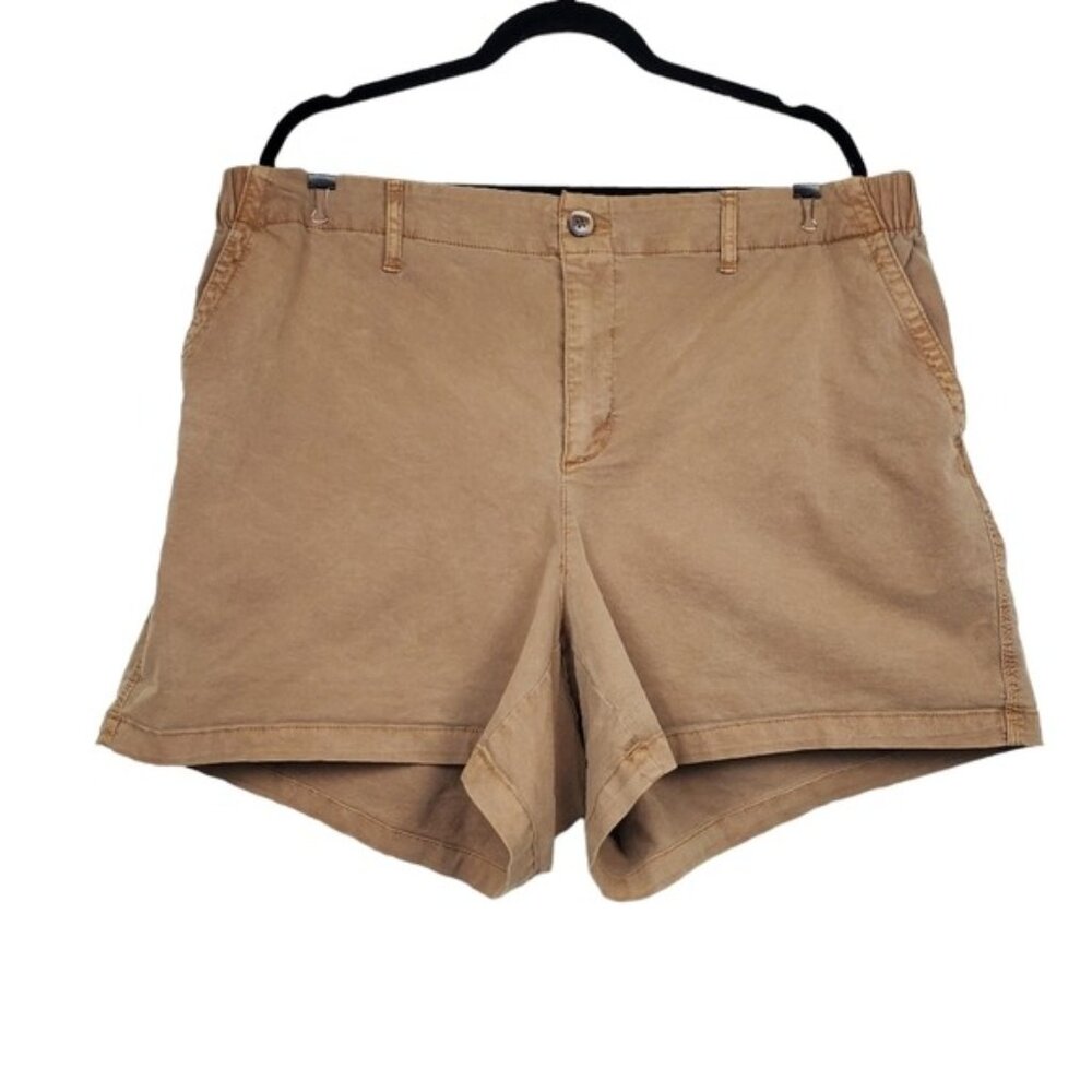 Old Navy Womens Tan Brown Everyday Easy Chino Shorts Size 2X NWT